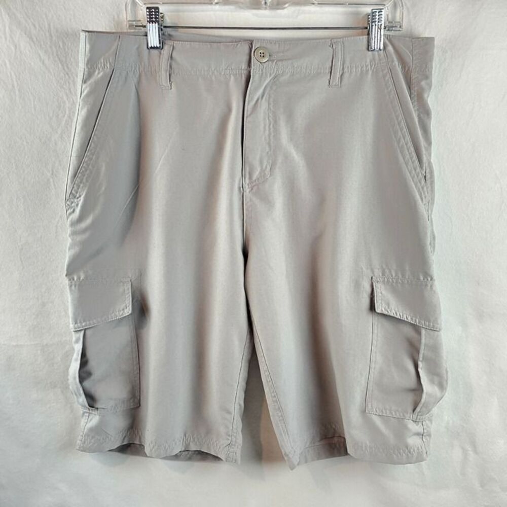 DC Shoes Mens Cargo Shorts Size 34 Beige Lightweight Casual Skate Streetwear 175